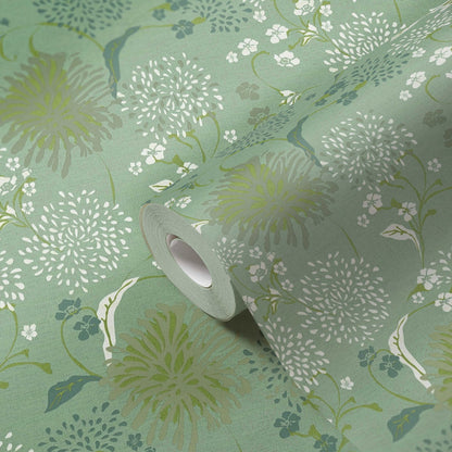 Bloom Wallpaper - House of Turnowsky - Green/White