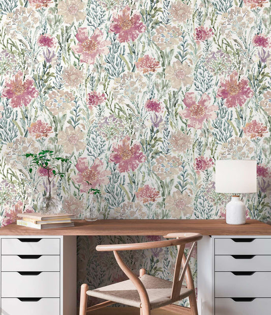Aquarell Dreams Wallpaper - Pink