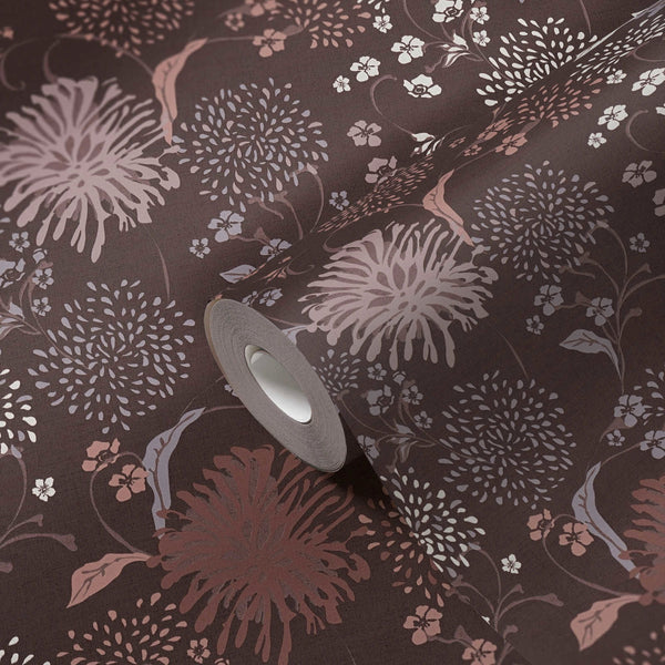 Sample - Bloom Wallpaper - House of Turnowsky - Brown/Pink