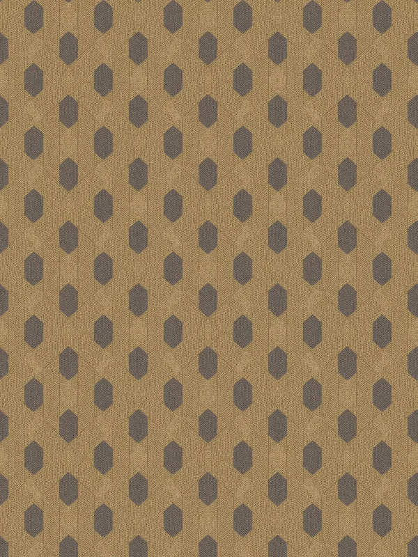 Sample - Hex Glamour Heavy Weight Wallpaper - Black & Biscuit