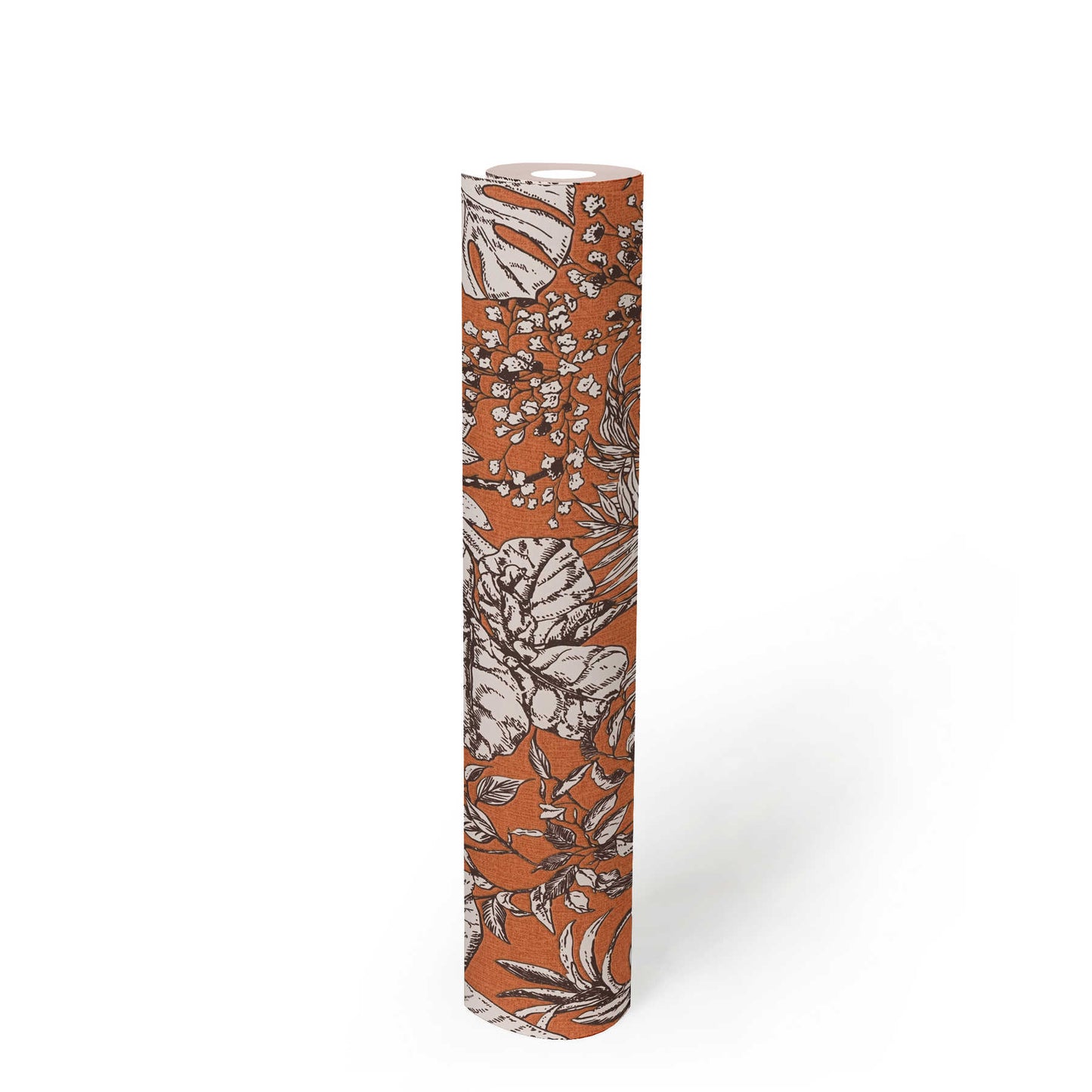 Leafy Ferns Wallpaper - Orange - Discontinuing