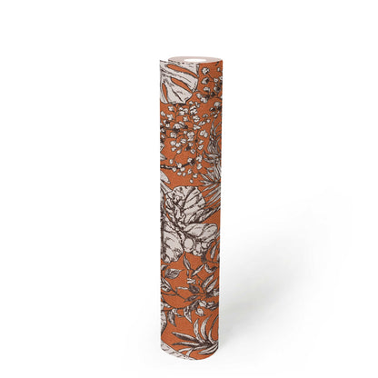 Leafy Ferns Wallpaper - Orange - Discontinuing