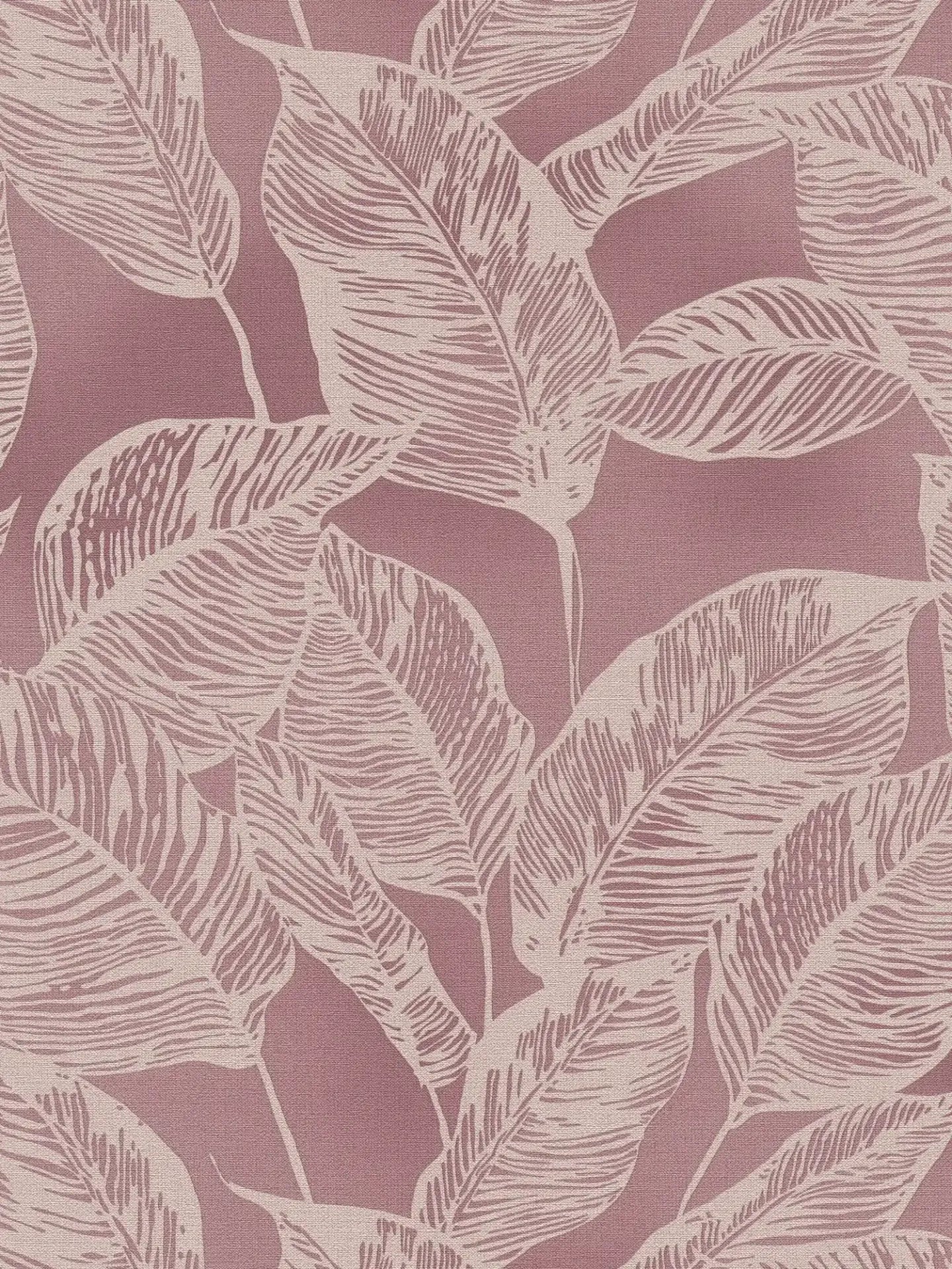 Banana Grove - Leaf Wallpaper - Pink