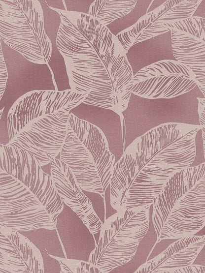 Banana Grove - Leaf Wallpaper - Pink
