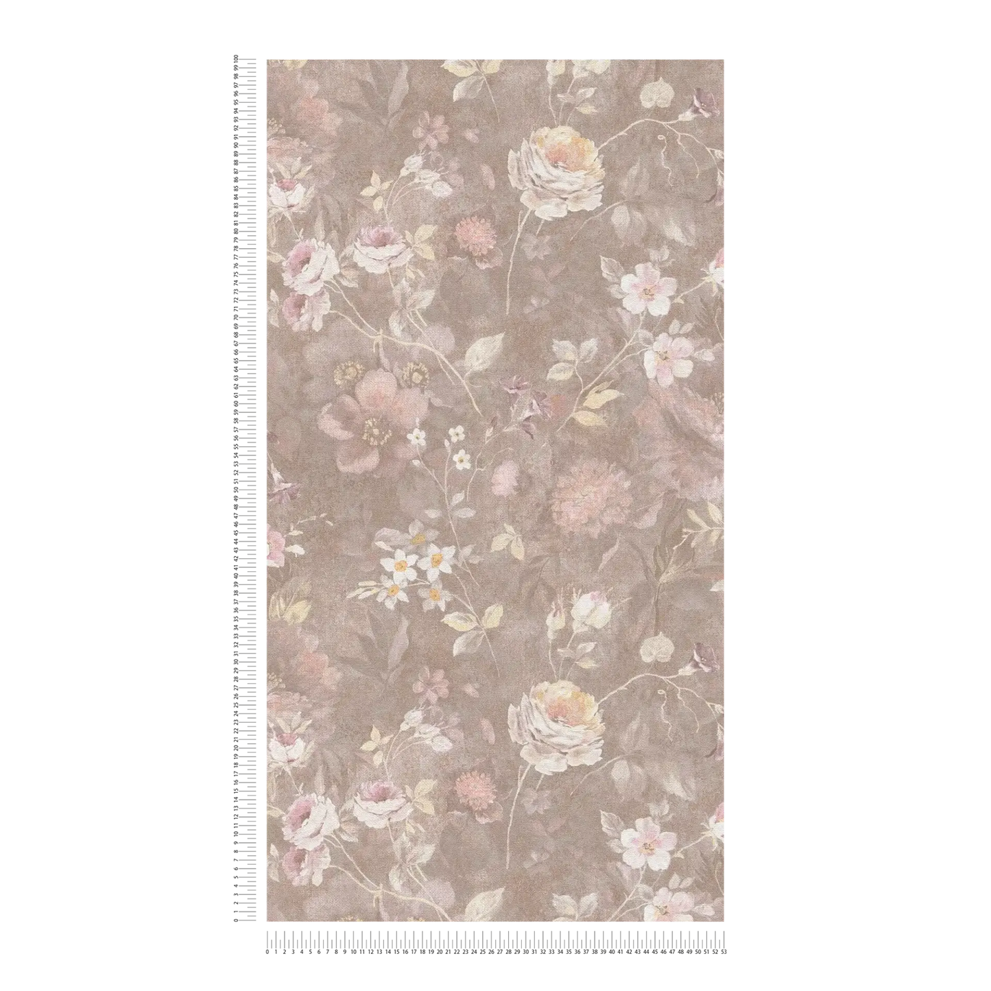 Secret Garden - Floral Wallpaper - Brown