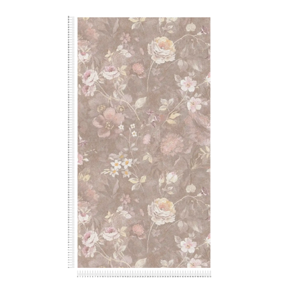 Secret Garden - Floral Wallpaper - Brown