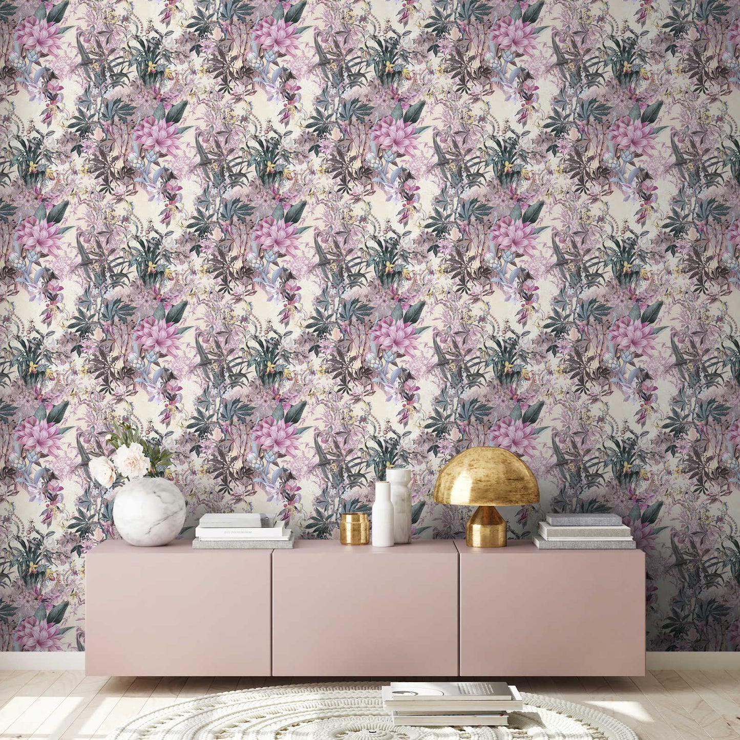 Calm Tropics – Floral Wallpaper – Pink