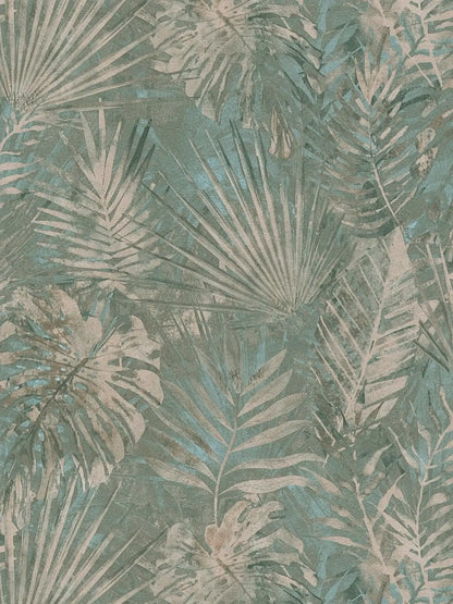 Forest Frame - Leaves Wallpaper - Jade Moss