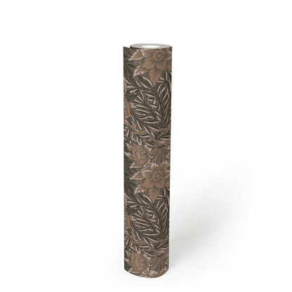 Baroque Floral Wallpaper - Brown