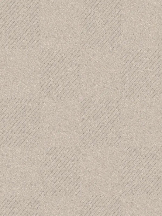 Metropolitan Grid - Abstract Vinyl Wallpaper - Taupe
