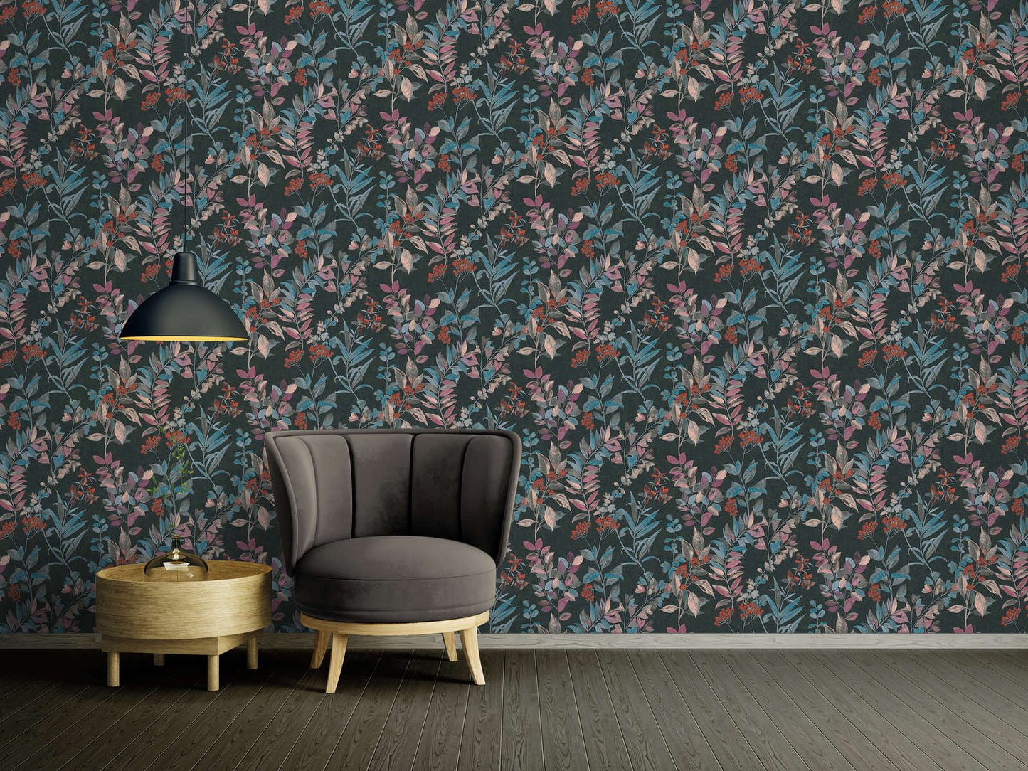 Meadow Whisper - Architects Wallpaper - Multi Black