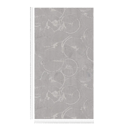 Capetown Clay Wallpaper - Darker Grey + Metallic White