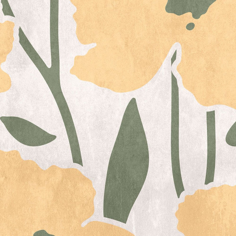 Flower Market - Beige - Custom Sized Wallpaper Mural (per m2)