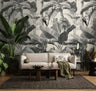 The Wall 4 - Hybrid Wallpaper Mural - Monochrome Jungle