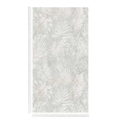 Forest Frame - Leaves Wallpaper - Slate Grey