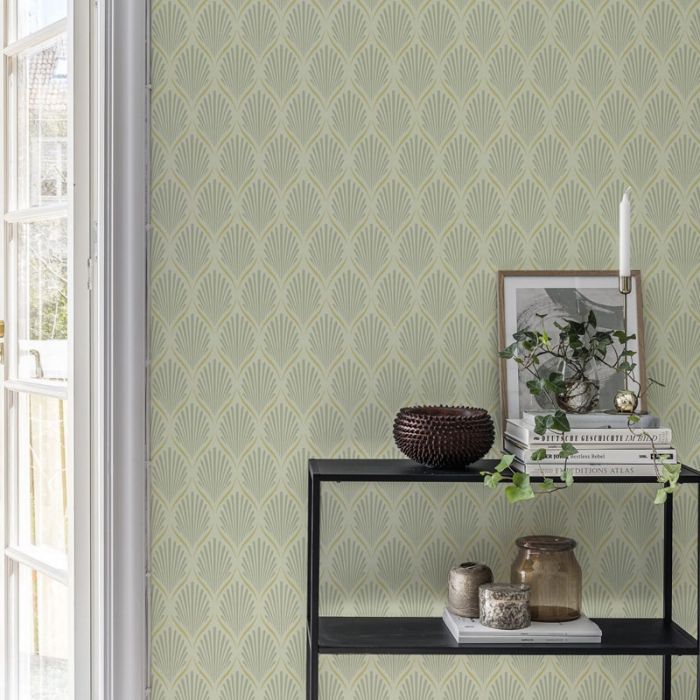 Lilly Geometric Wallpaper - Green
