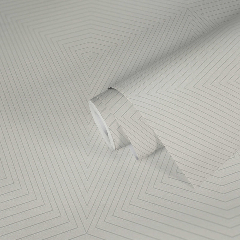 Geometric Paris Wallpaper - White
