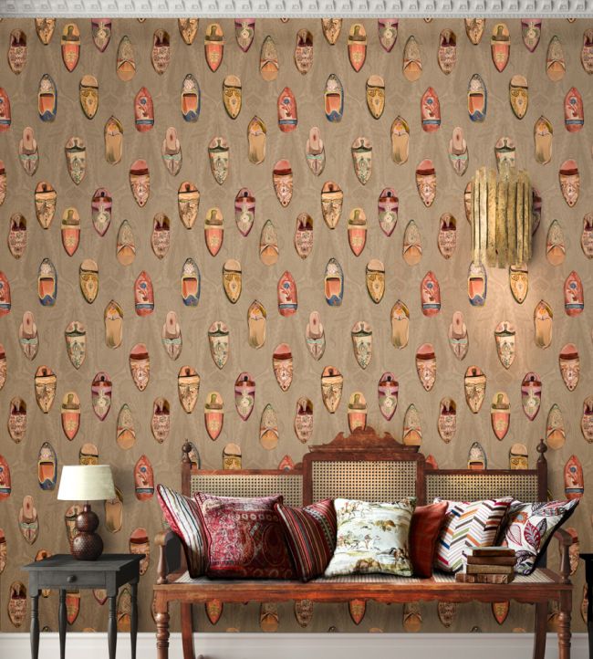 Mulberry Home Babouches Wallpaper - Ivory