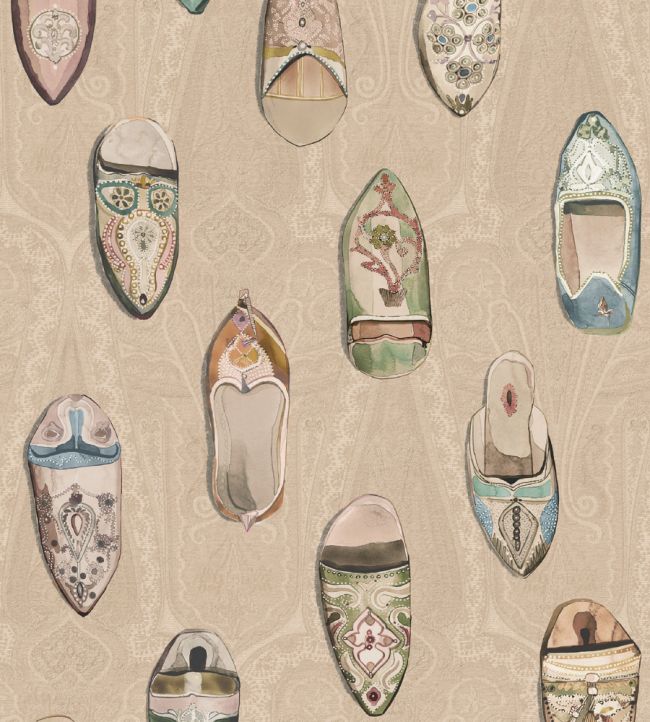 Mulberry Home Babouches Wallpaper - Ivory
