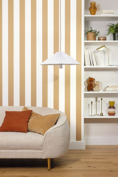 Wide Lines Wallpaper - Gold