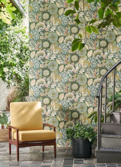 Bali Batik Wallpaper - Green