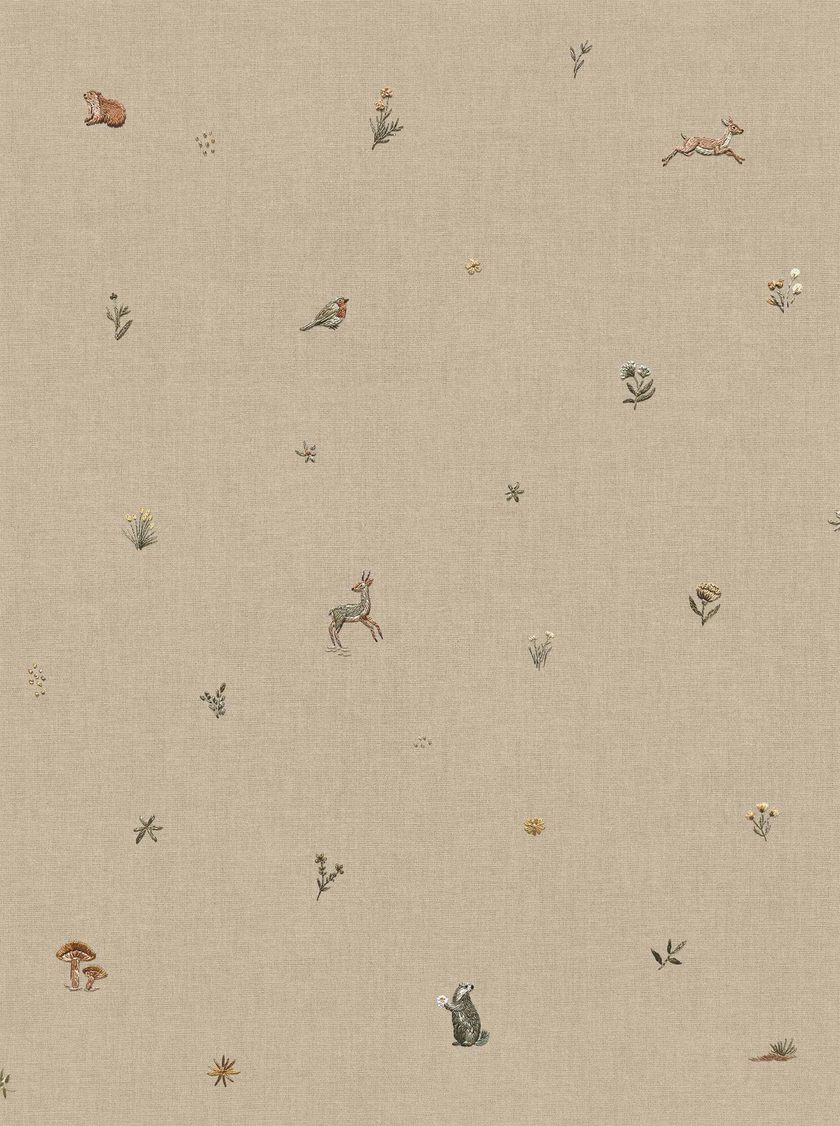 Sample – Bambi Wallpaper - Jute