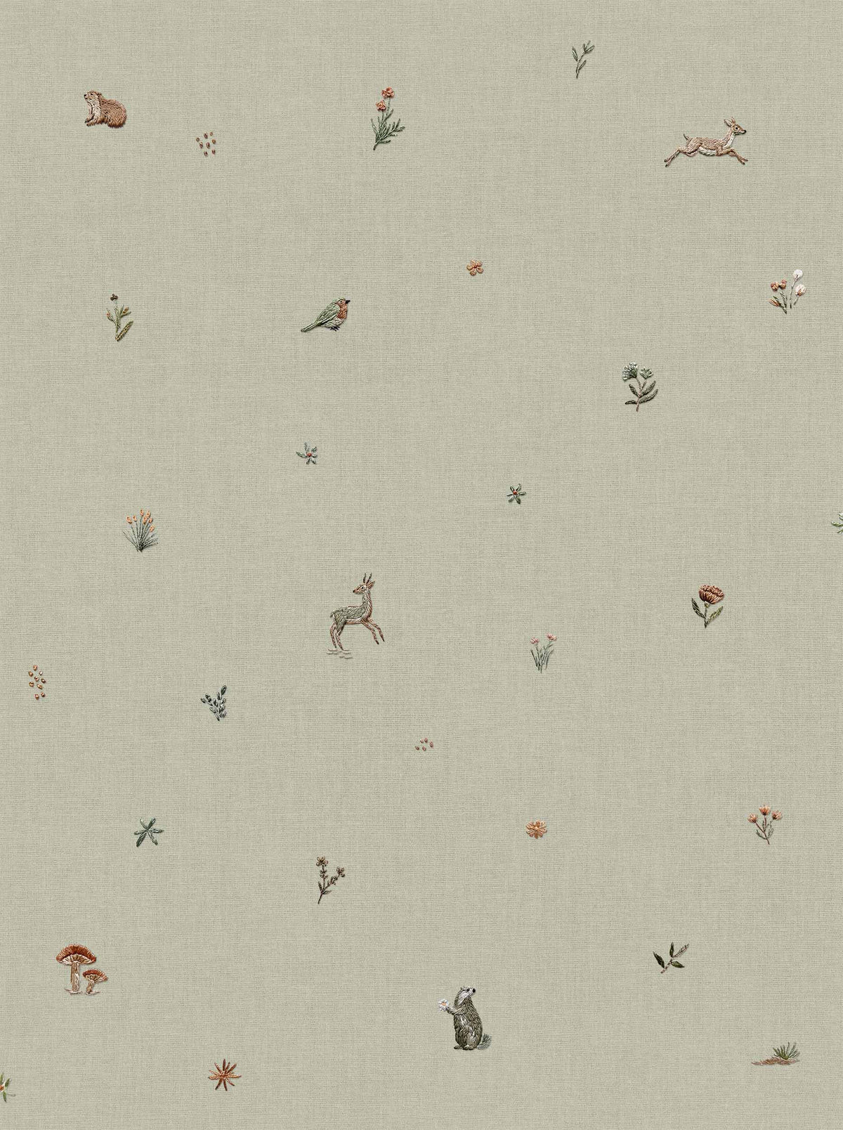 Sample – Bambi Wallpaper - Mint