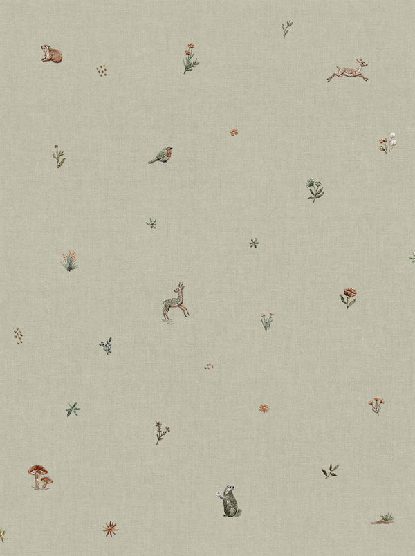 Sample – Bambi Wallpaper - Mint