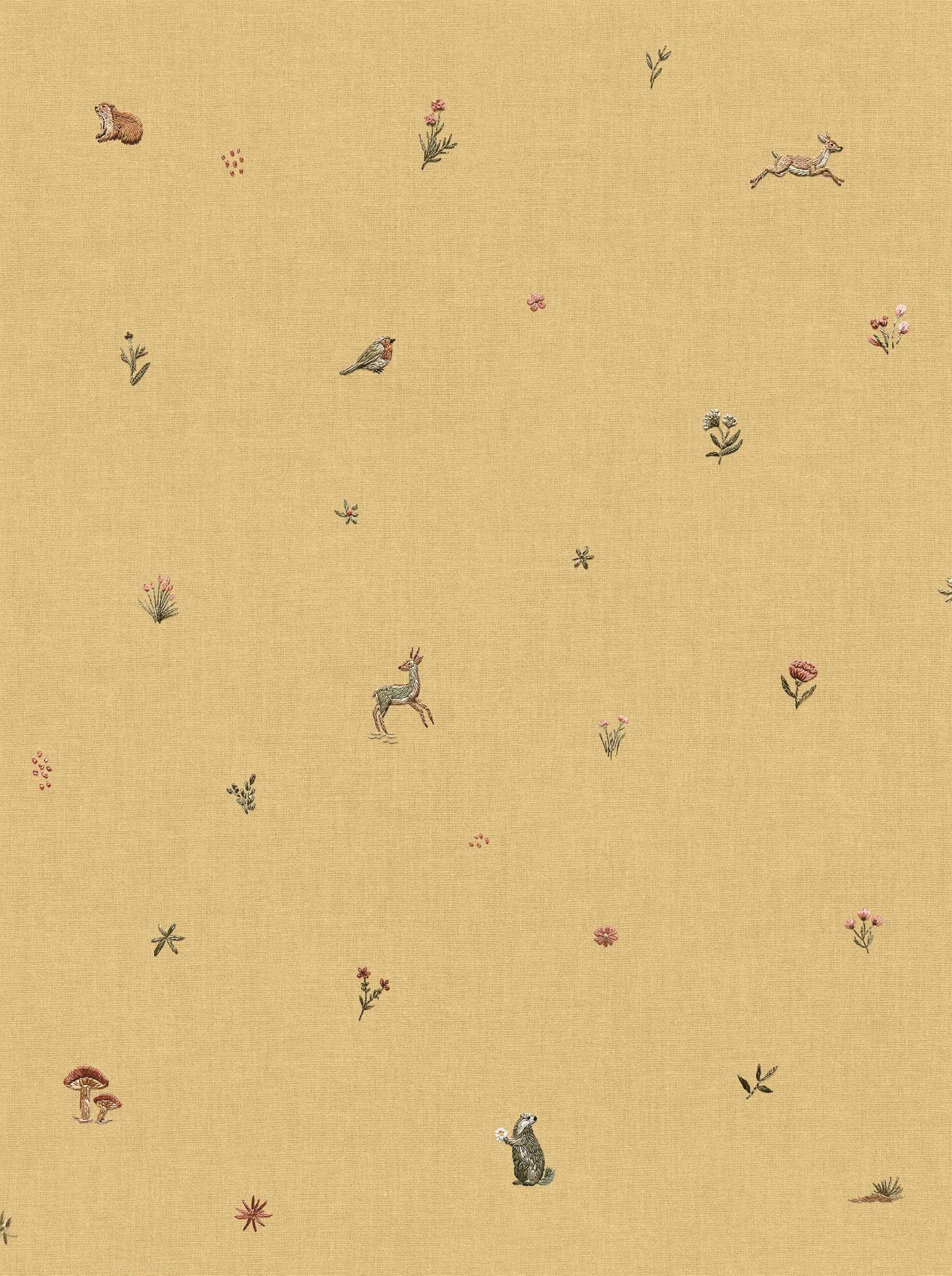Bambi Wallpaper - Mustard