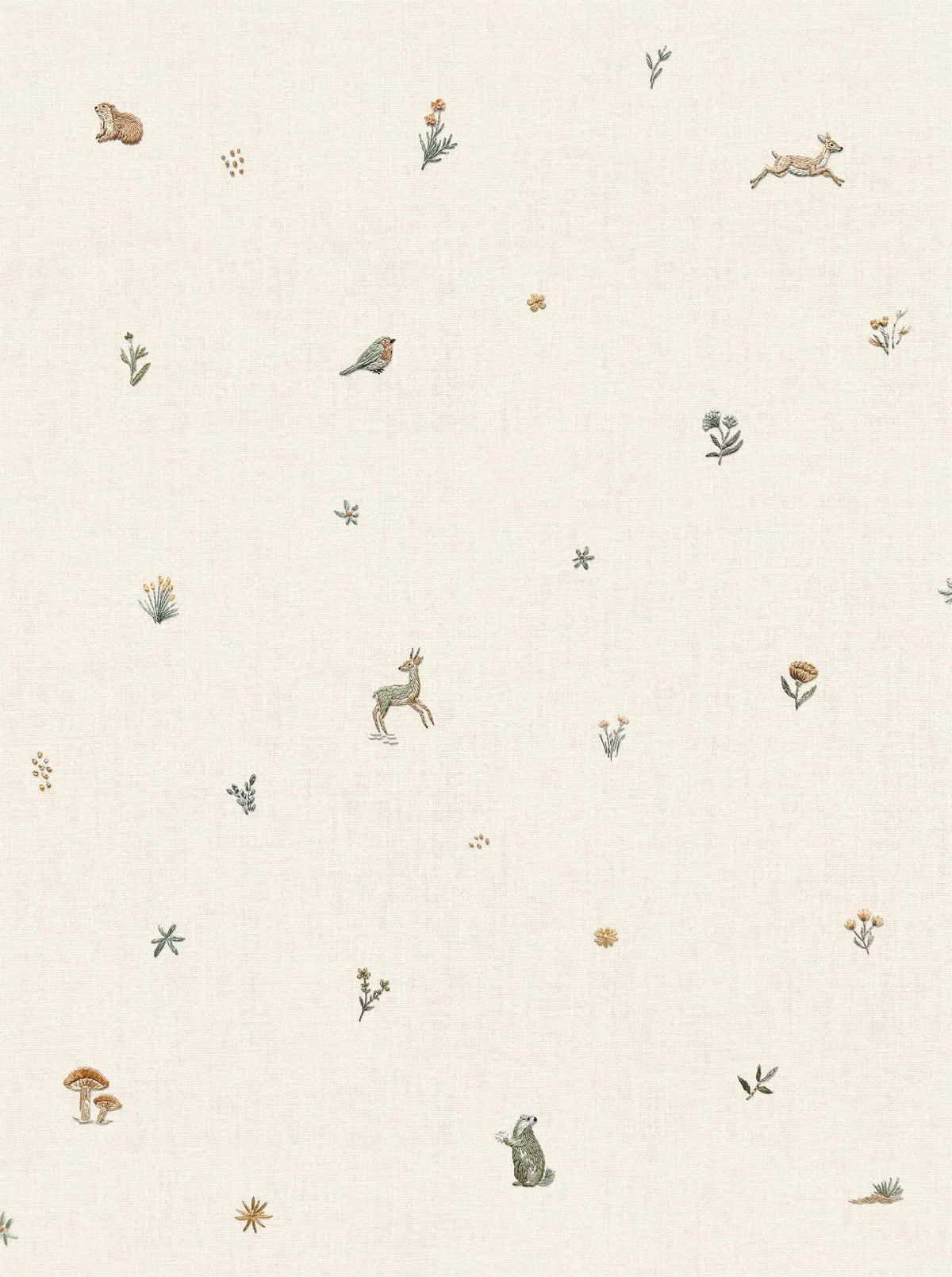 Sample – Bambi Wallpaper - Natural