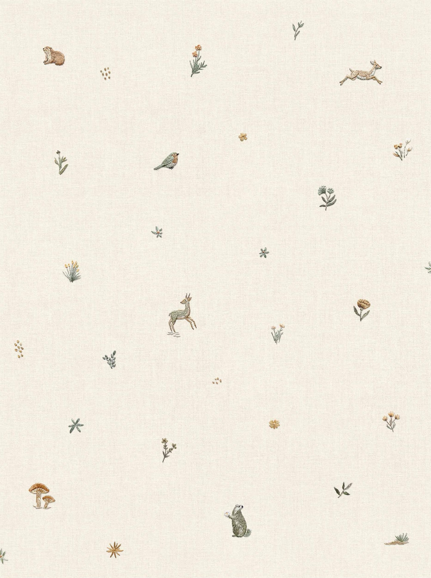 Sample – Bambi Wallpaper - Natural