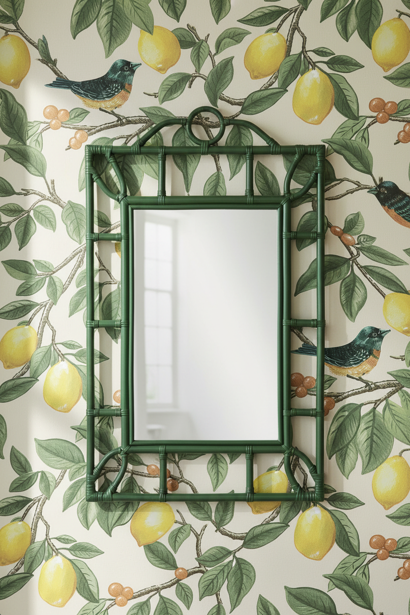 Baywick Mirror with Ponderosa Wallpaper Background