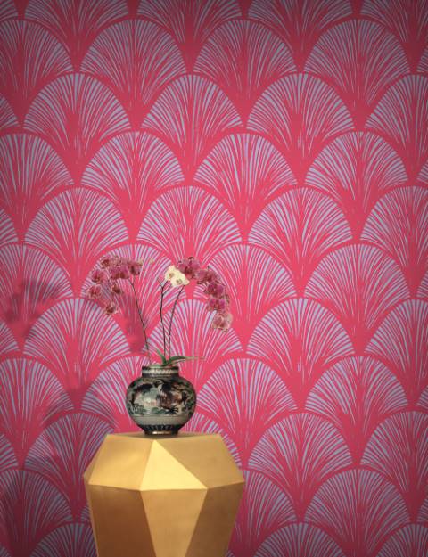 Orchid Scales Wallpaper - Flamingo