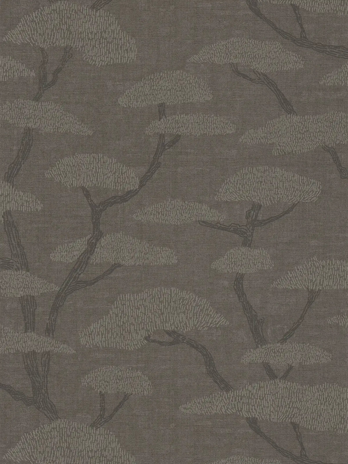 Nara Tree Wallpaper - Charcoal - Discontinuing