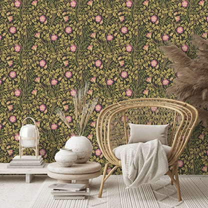 Rosehip Trail Wallpaper - Ohpopsi - Aubergine