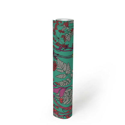 Floral Wallpaper - Teal