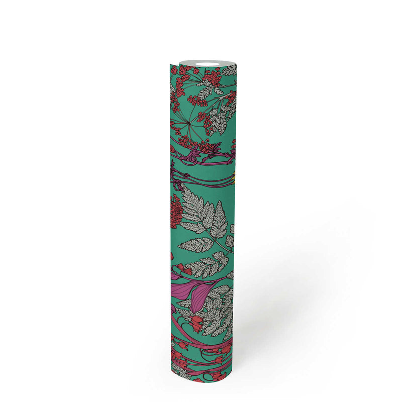 Floral Wallpaper - Teal