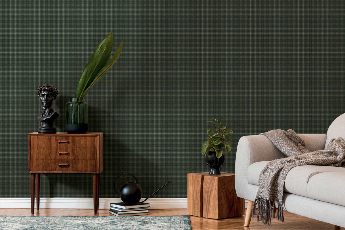 Tartan The Wallpaper - Khaki