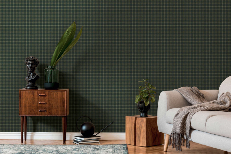 Tartan The Wallpaper - Khaki