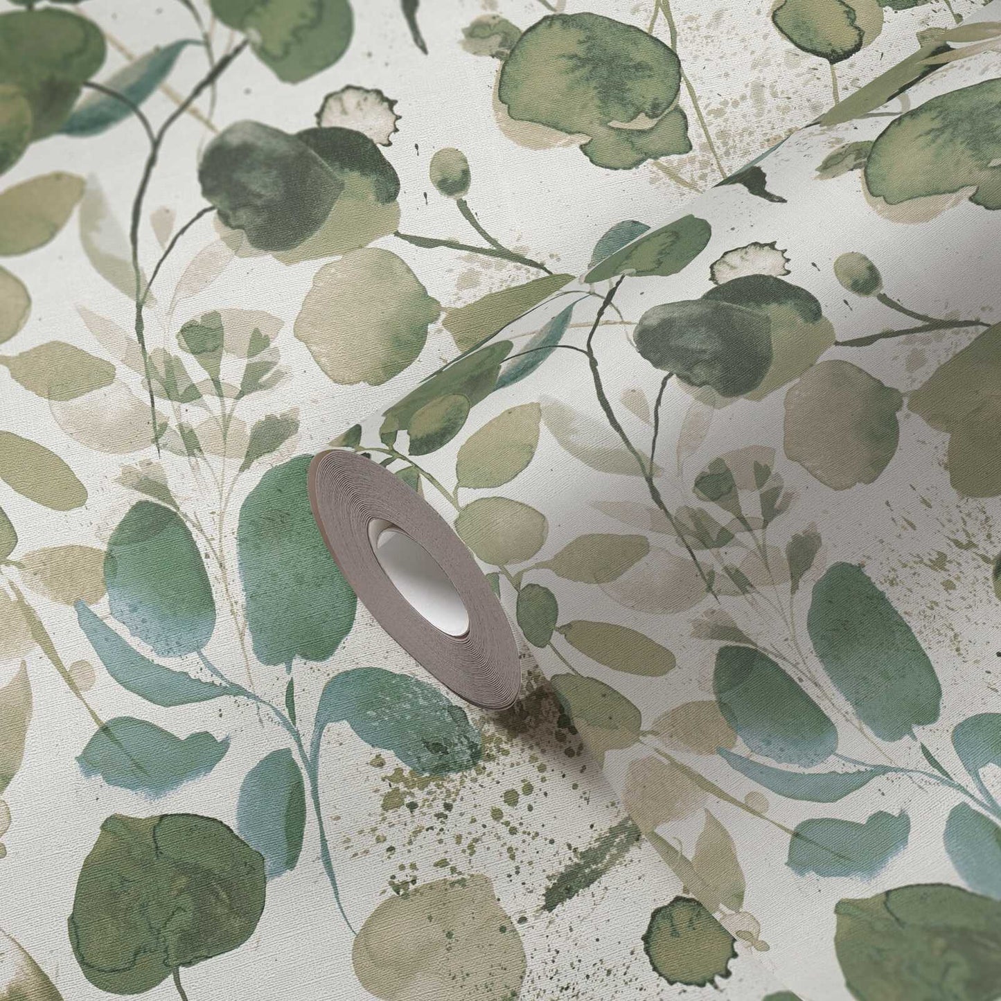 Watercolour Leafy - Green