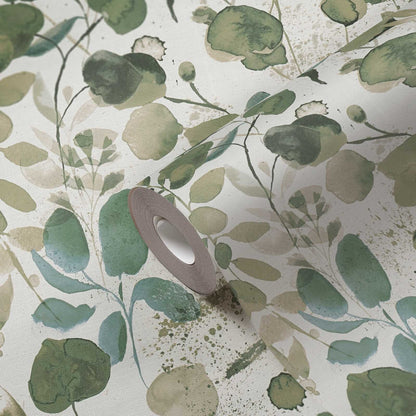 Watercolour Leafy - Green