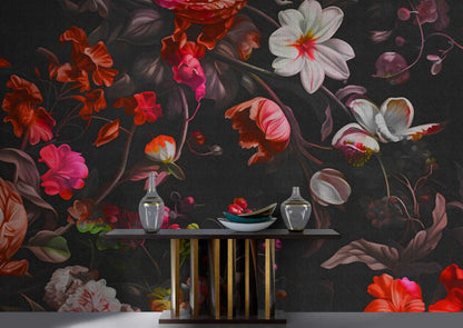 Neonbloom 1 - Custom Sized Wallpaper Mural (per m2)