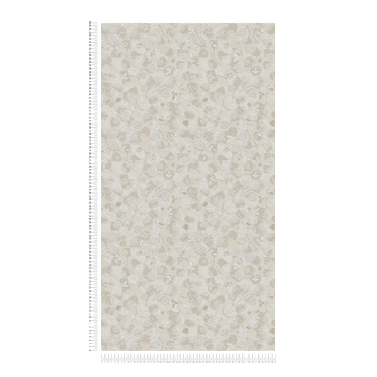 Leafy Heart - Wallpaper - Beige