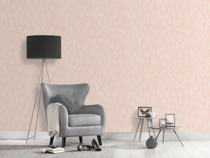 Geo Leaf Vinyl Wallpaper - Peach - Due in January 2027