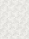 Modern Cubes - Geometric Wallpaper - White
