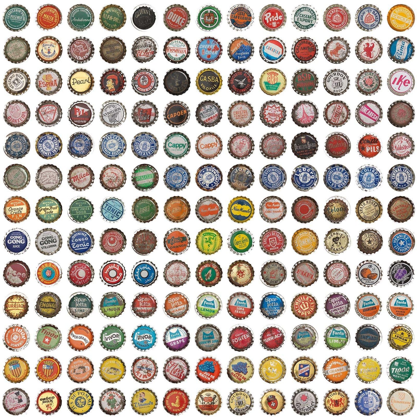 Sample - Crown Caps Wallpaper by Jeanine Eek - Neutral Crown Caps