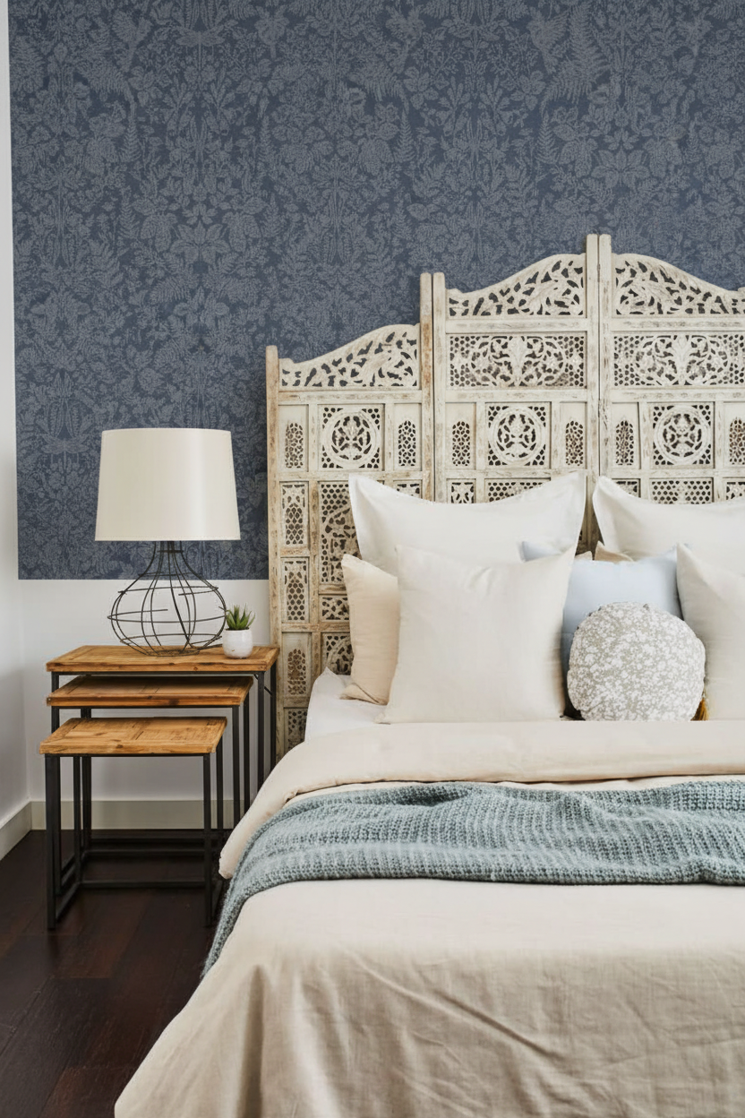 Loxley Floral Tapestry Wallpaper - Navy - Last 27 Rolls