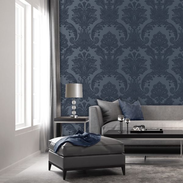 Amara Damask Wood Panel Wallpaper - 6 Colours