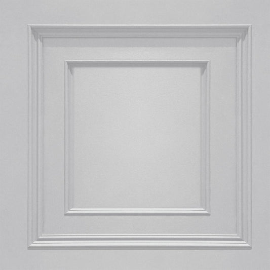 Amara Wood Panel  Vinyl Wallpaper - Soft Silver