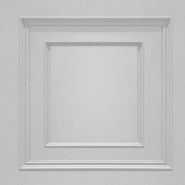 Sample - Amara Wood Panel  Vinyl Wallpaper - Soft Silver